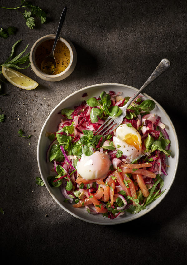 oeuf-parfait-recette-salade-mâche-endives-betteraves