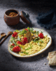 Houmous aux zestes de citron et légumes grillés