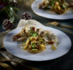 Jambonnettes de volailles forestière accompagné de la poêlée gourmande aux marrons