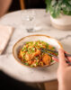 Nouilles sautées aux légumes et crevettes