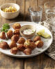 Falafels aux lentilles corail, quinoa rouge, orge et carottes jaunes